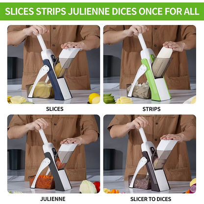 Manual Vegetable Cutter 4-in-1 | Adjustable Mandoline Slicer
